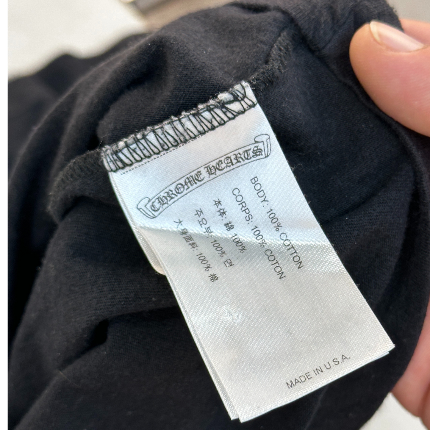 Chrome Hearts Classic Logo Pocket T-Shirt (Black/White)