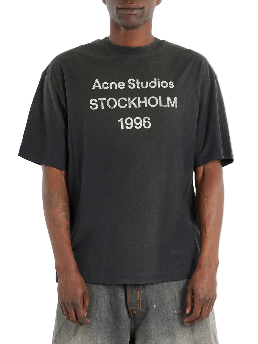 Acne Studios Logo Stockholm 1996 print T-Shirt