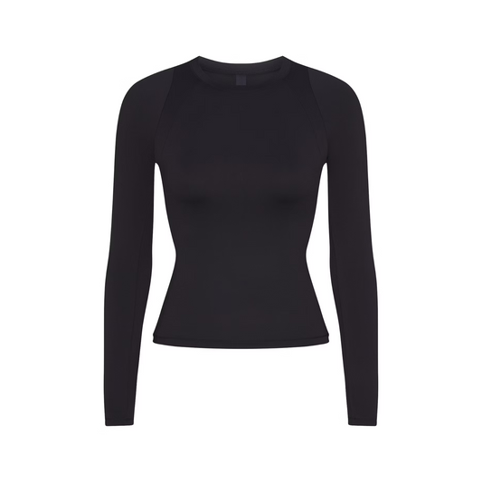 NikeSKIMS Long Sleeve Crew Neck Top - Obsidian