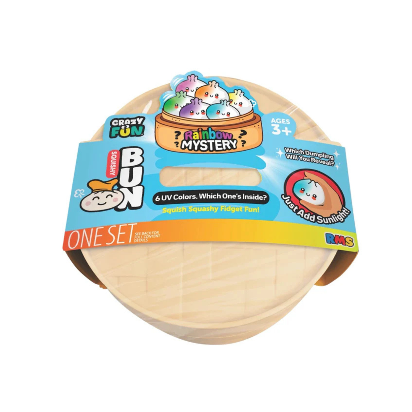 Squishy Bun Rainbow Mystery Squishy "Dumpling" (UV Color) Blind Box