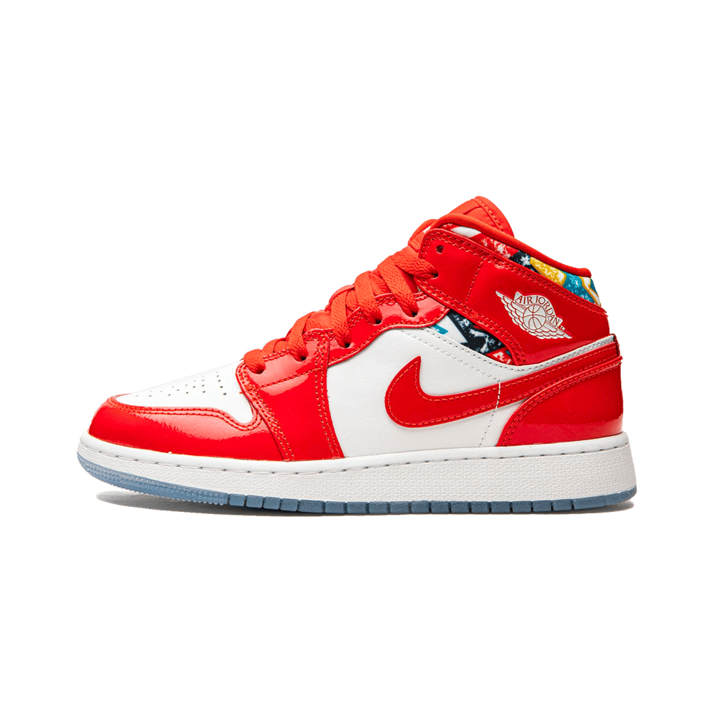 Air Jordan 1 Mid Barcelona Sweater Red Patent