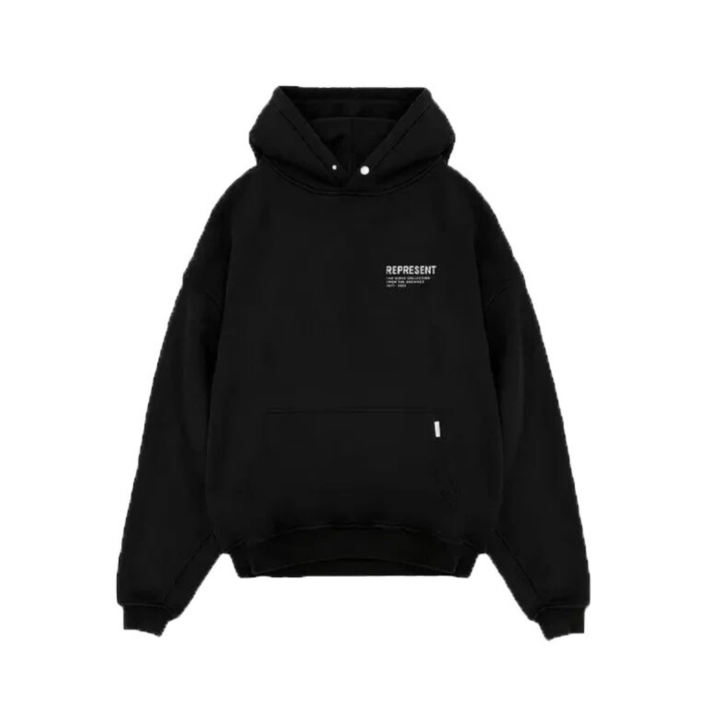 Φούτερ με κουκούλα Represent Customs Monochrome Icons μαύρο