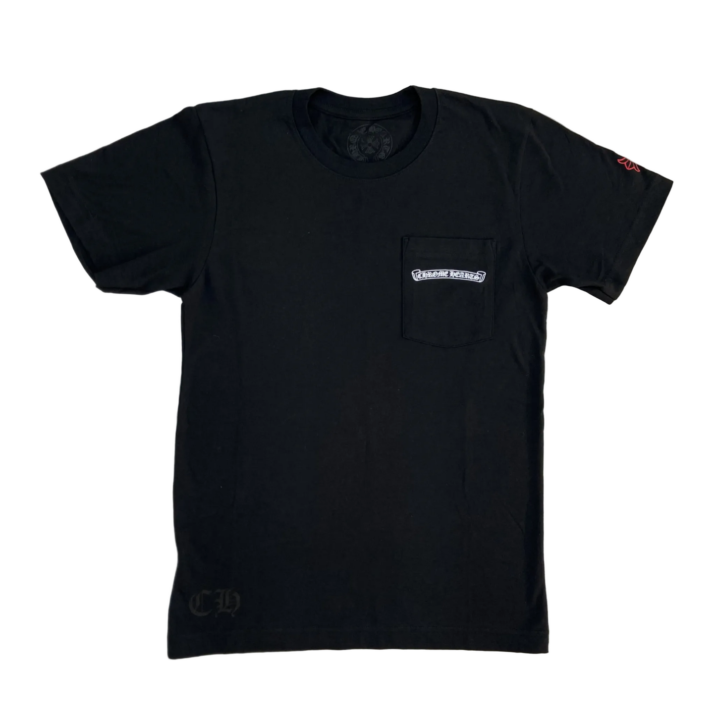 Chrome Hearts NYC Exclusive Scroll Logo Tee Black/Red