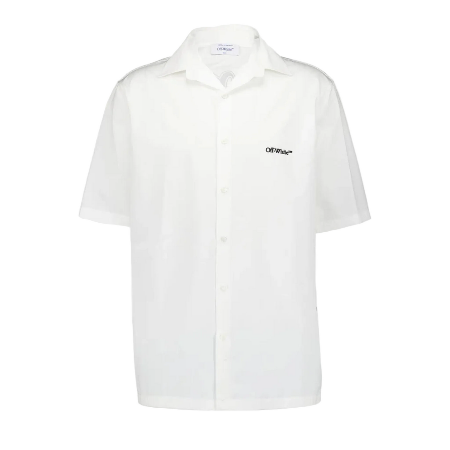 Off-White Gothic Arrows Cotton Poplin Bowling Shirt