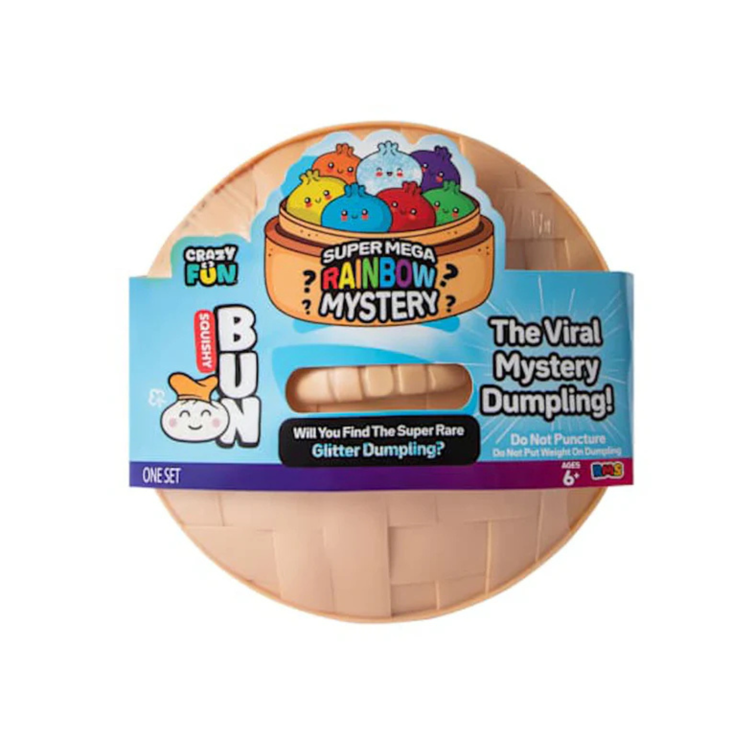 Squishy Bun Super Mega Rainbow Mystery Squishy "Dumpling" (Glitter Version) Blind Box