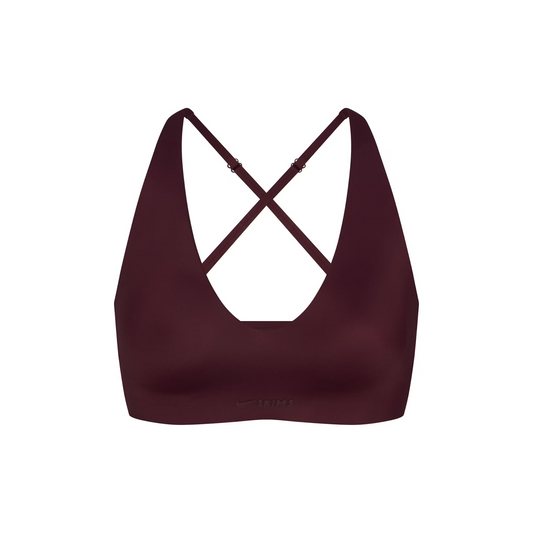 NikeSKIMS V-Neck Bra - Currant