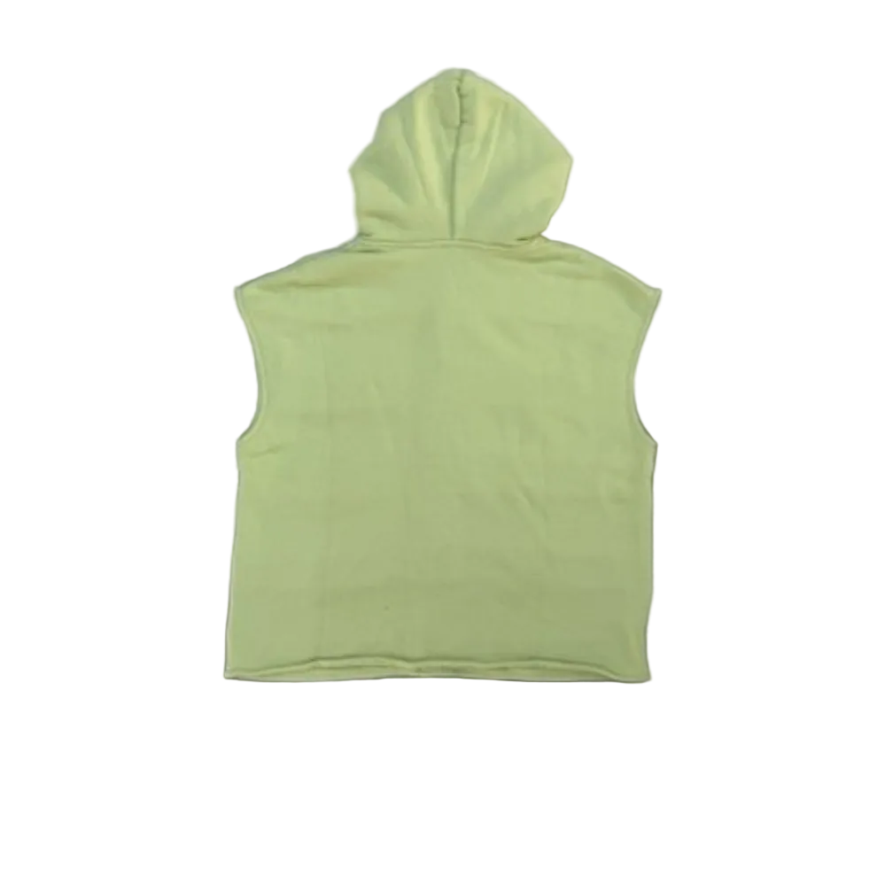 Off-White Sleeveless SKeleton Hoodie Lime SS23 Runway