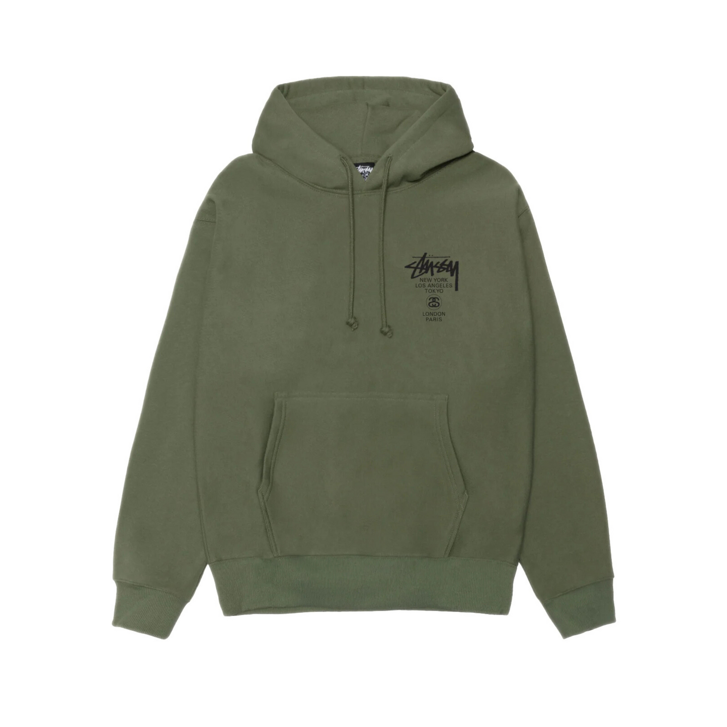 Stussy World Tour Hoodie 'Olive'