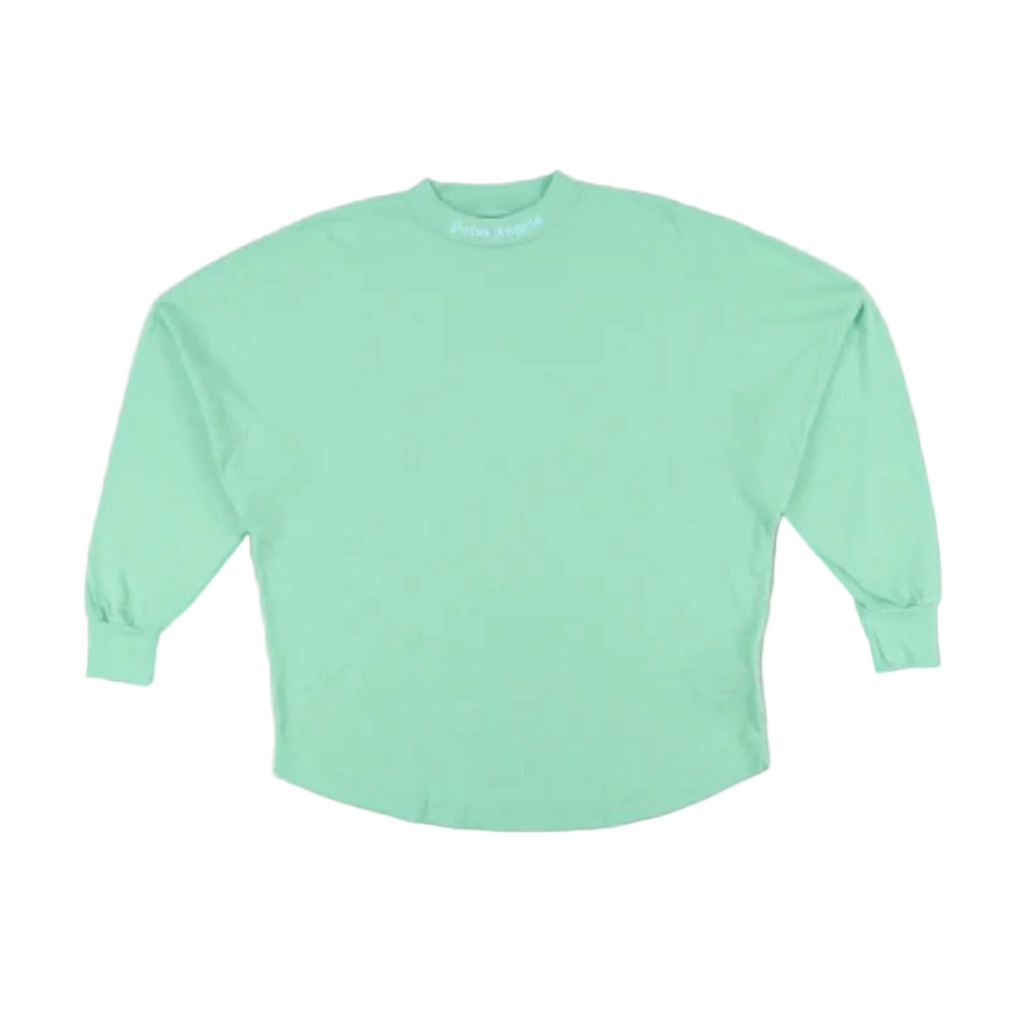 Palm Angels Fluo Green Classic Logo Long Sleeve T-Shirt