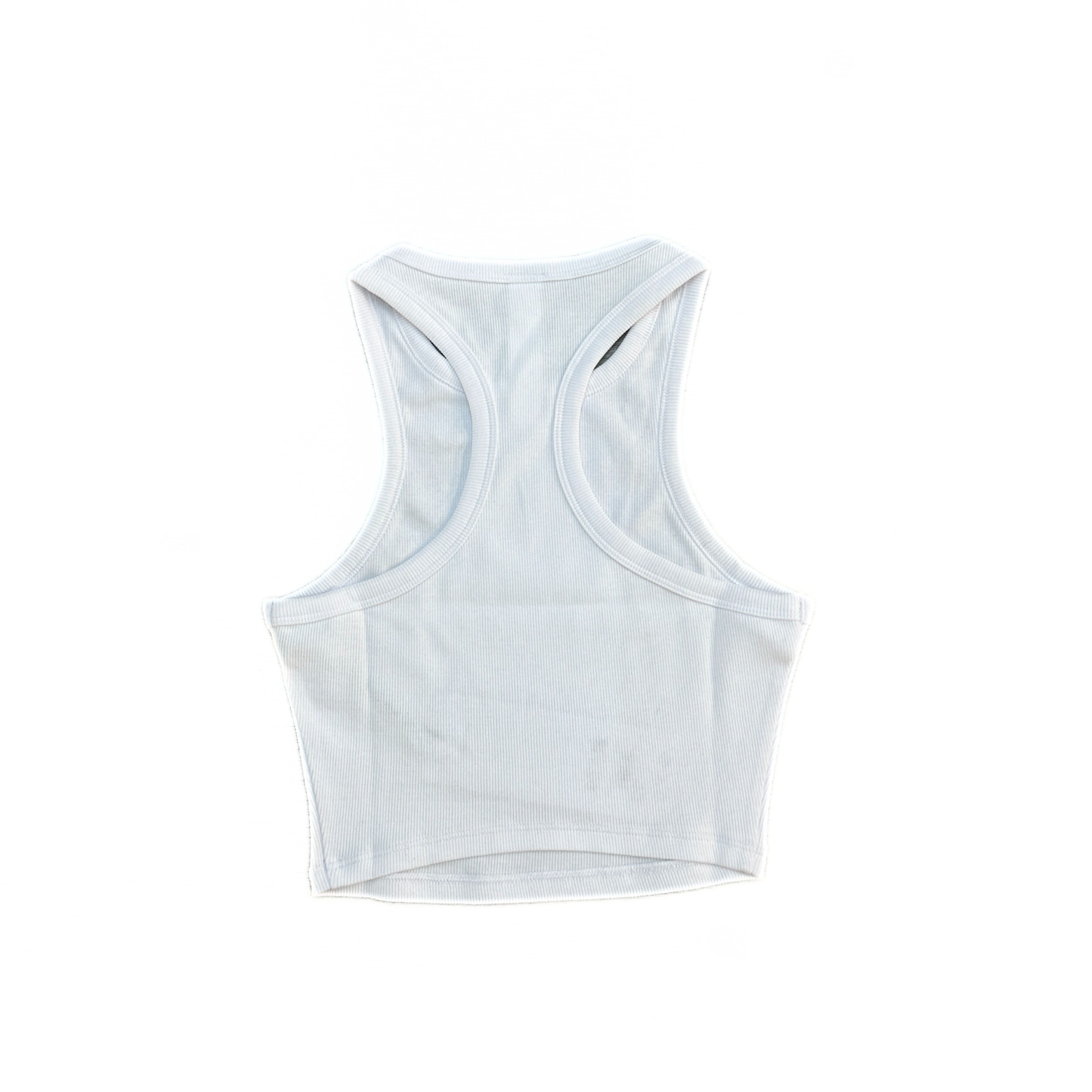 Alo Yoga Aspire Cropped Cotton-Blend Tank Top White/Black