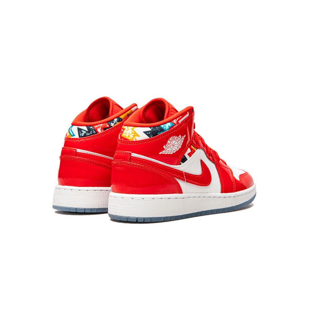 Air Jordan 1 Mid Barcelona Sweater Red Patent