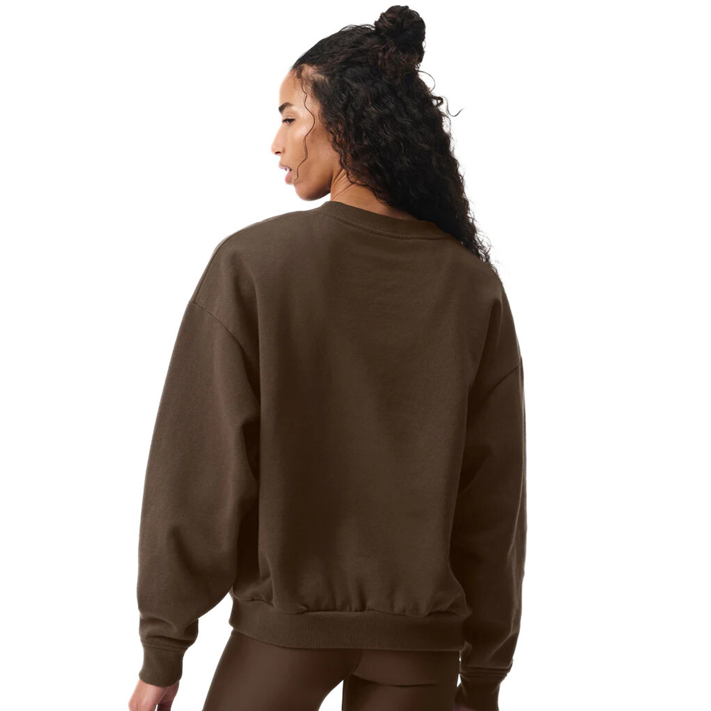 Alo Accolade Crew Neck Pullover Espresso