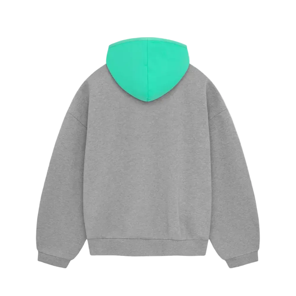 Fear of God Essentials Nylon Fleece Hoodie 'Dark Heather Oatmeal/Mint Leaf'