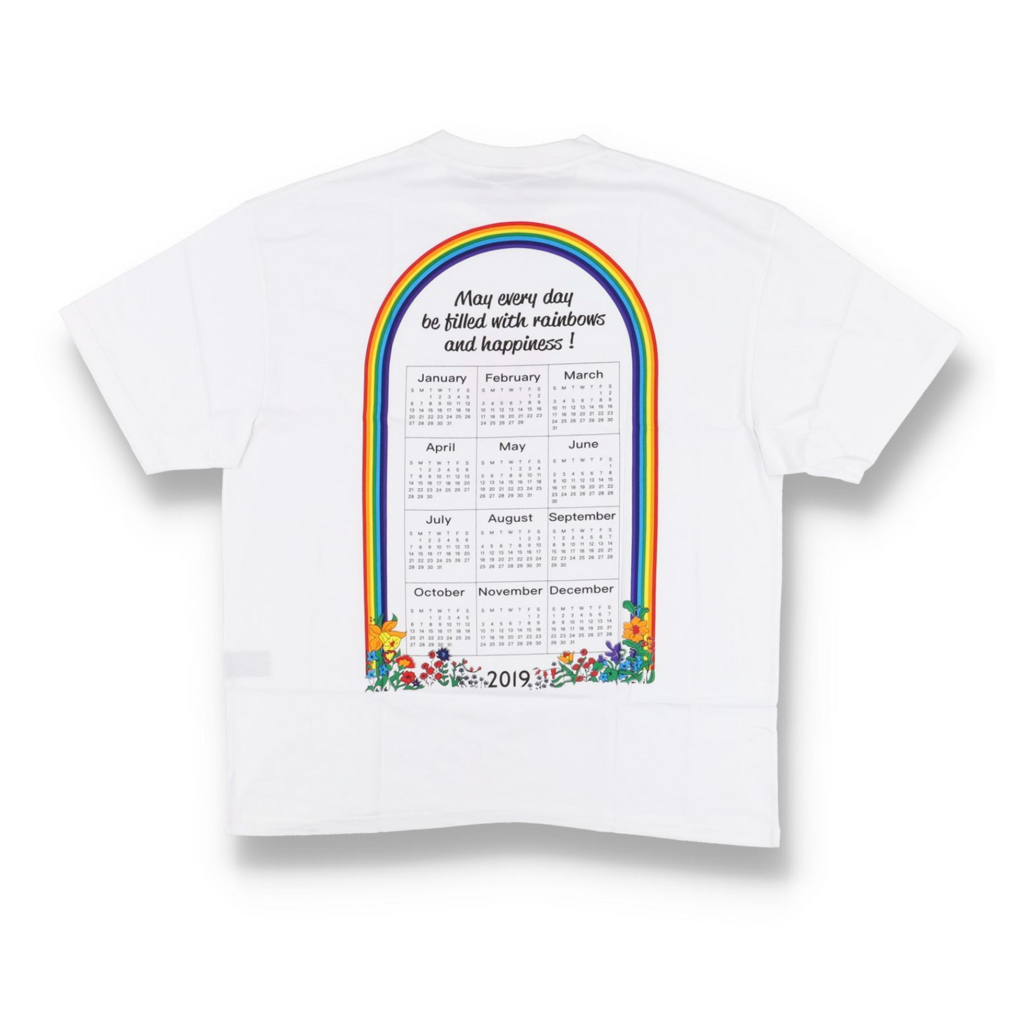 VETEMENTS "Good Luck Rainbow Calendar" Tee