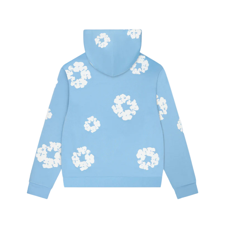 Denim Tears Men's Cotton Wreath Hoodie Light Blue