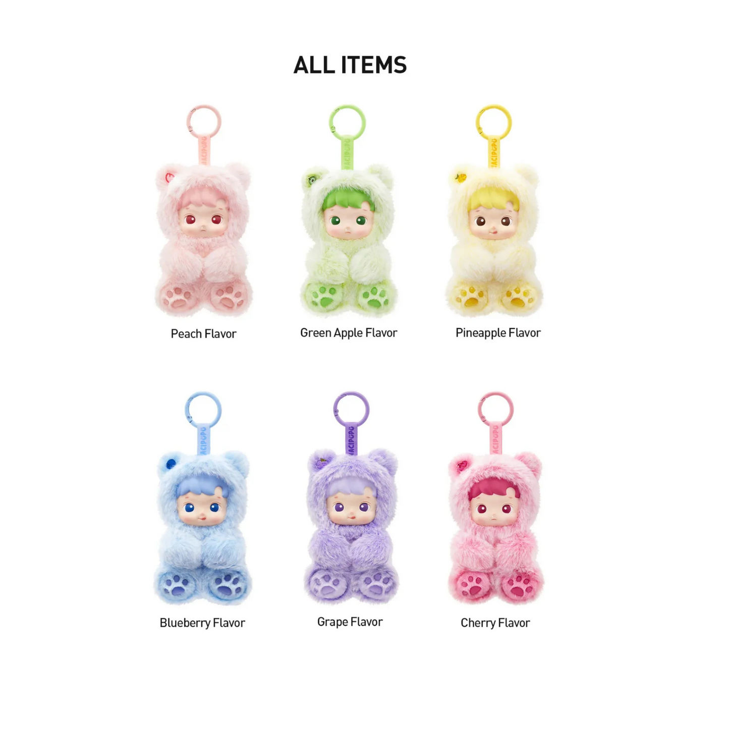 Pop Mart HACIPUPU Gummy Bear Series Vinyl Plush Pendant Sealed Case