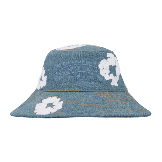 Denim Tears Wreath Bucket Hat - Light Wash