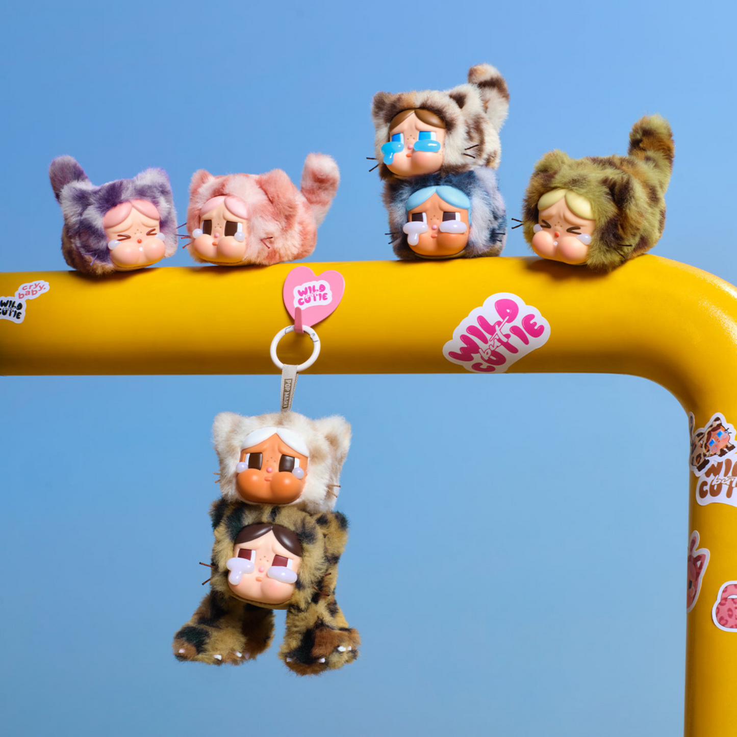 CRYBABY Wild but Cutie Series-Vinyl Plush Pendant Blind Box (6 Blind Boxes)