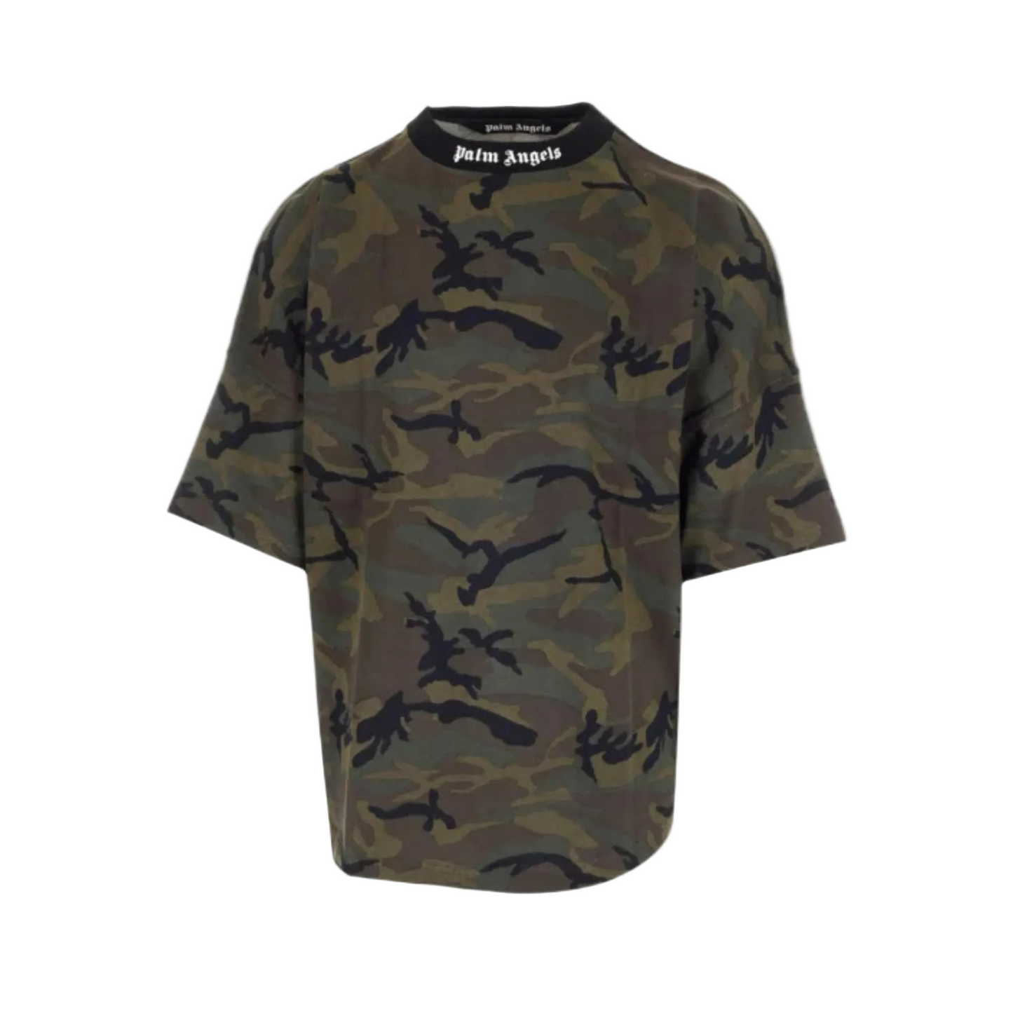 Palm Angels Camouflage Printed Crewneck T-Shirt