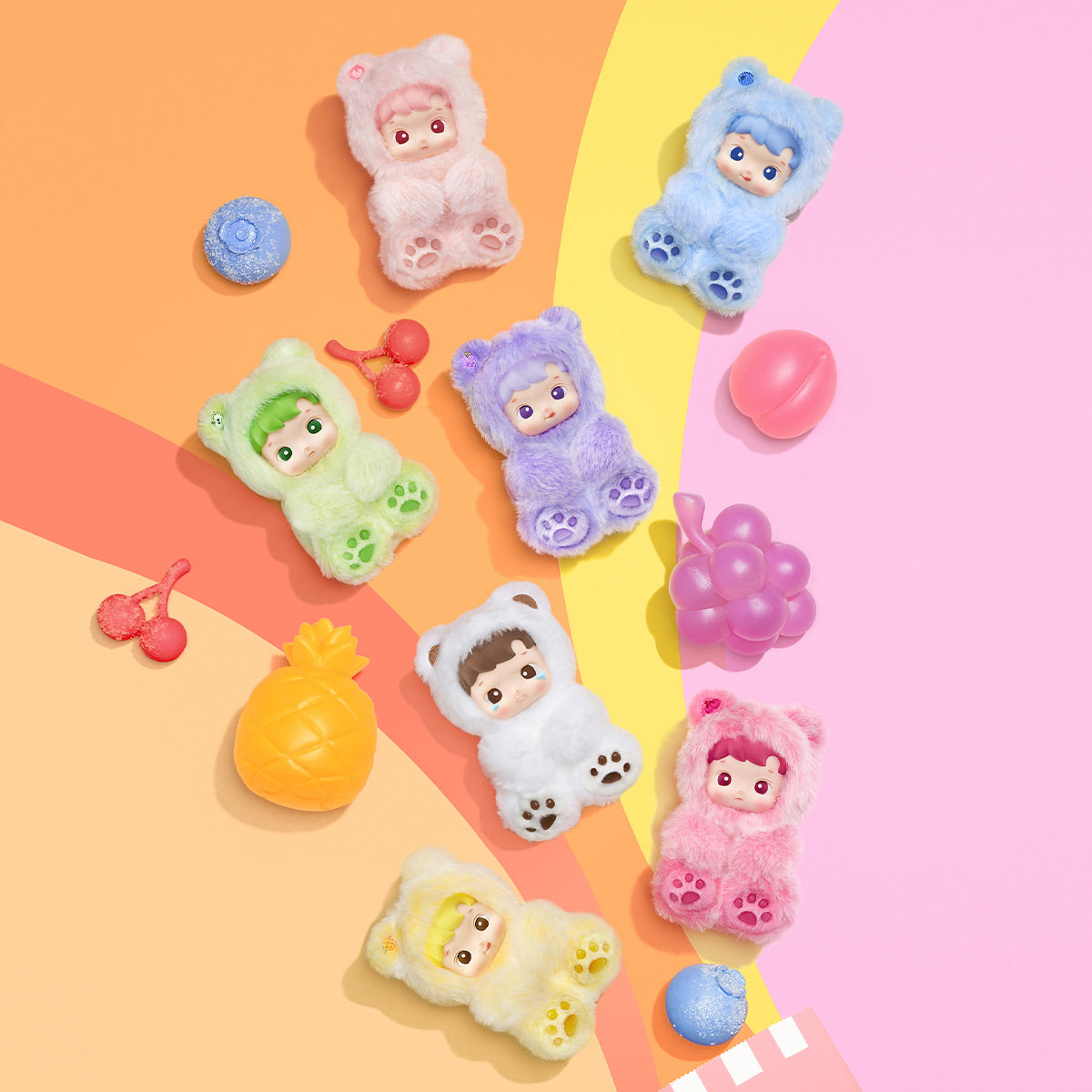 Pop Mart HACIPUPU Gummy Bear Series Vinyl Plush Pendant Sealed Case