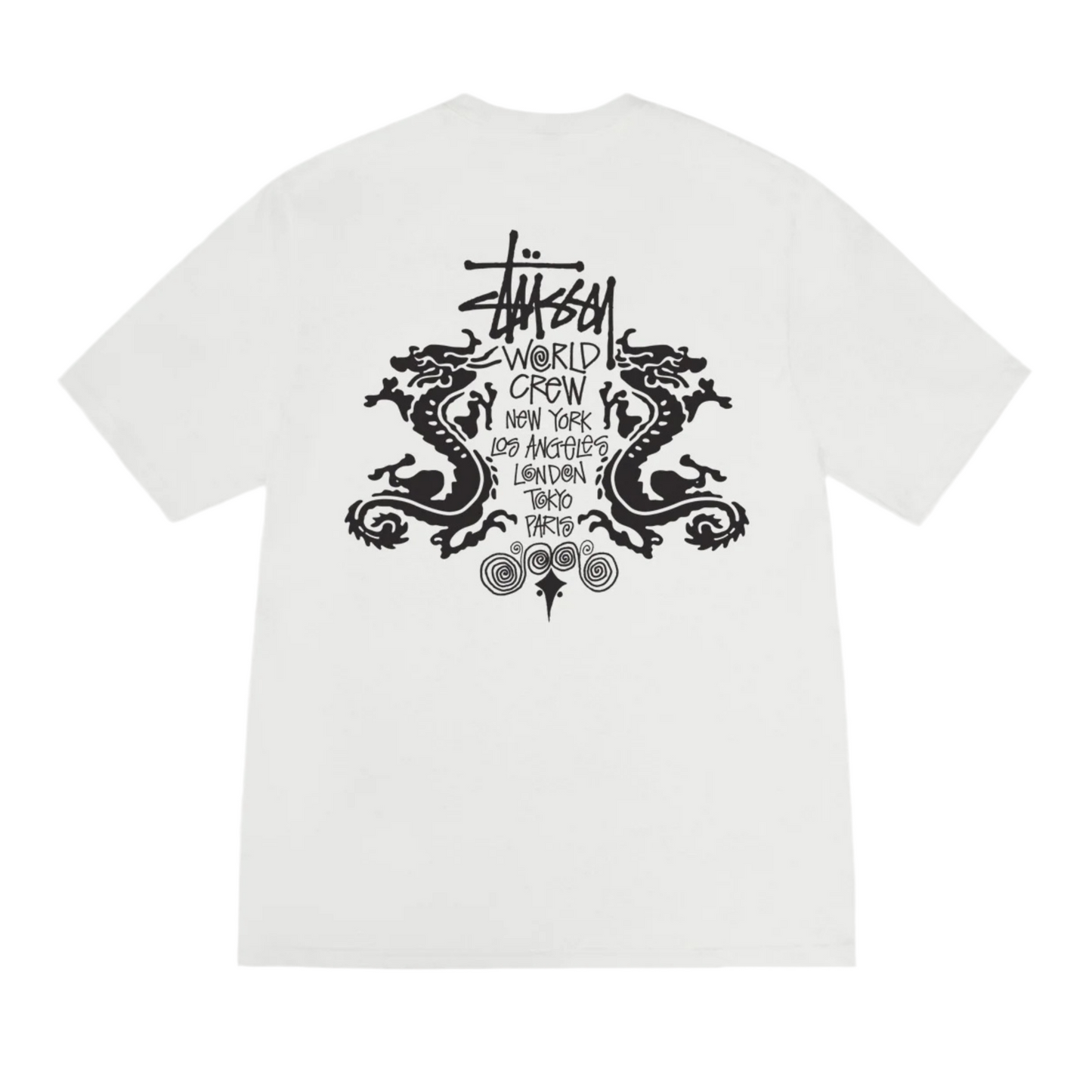 Stussy double dragon pigment dyed T-shirt white