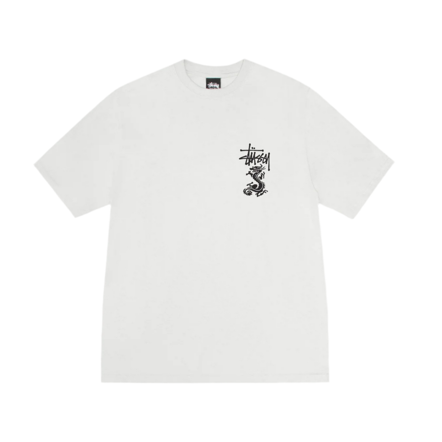 Stussy double dragon pigment dyed T-shirt white