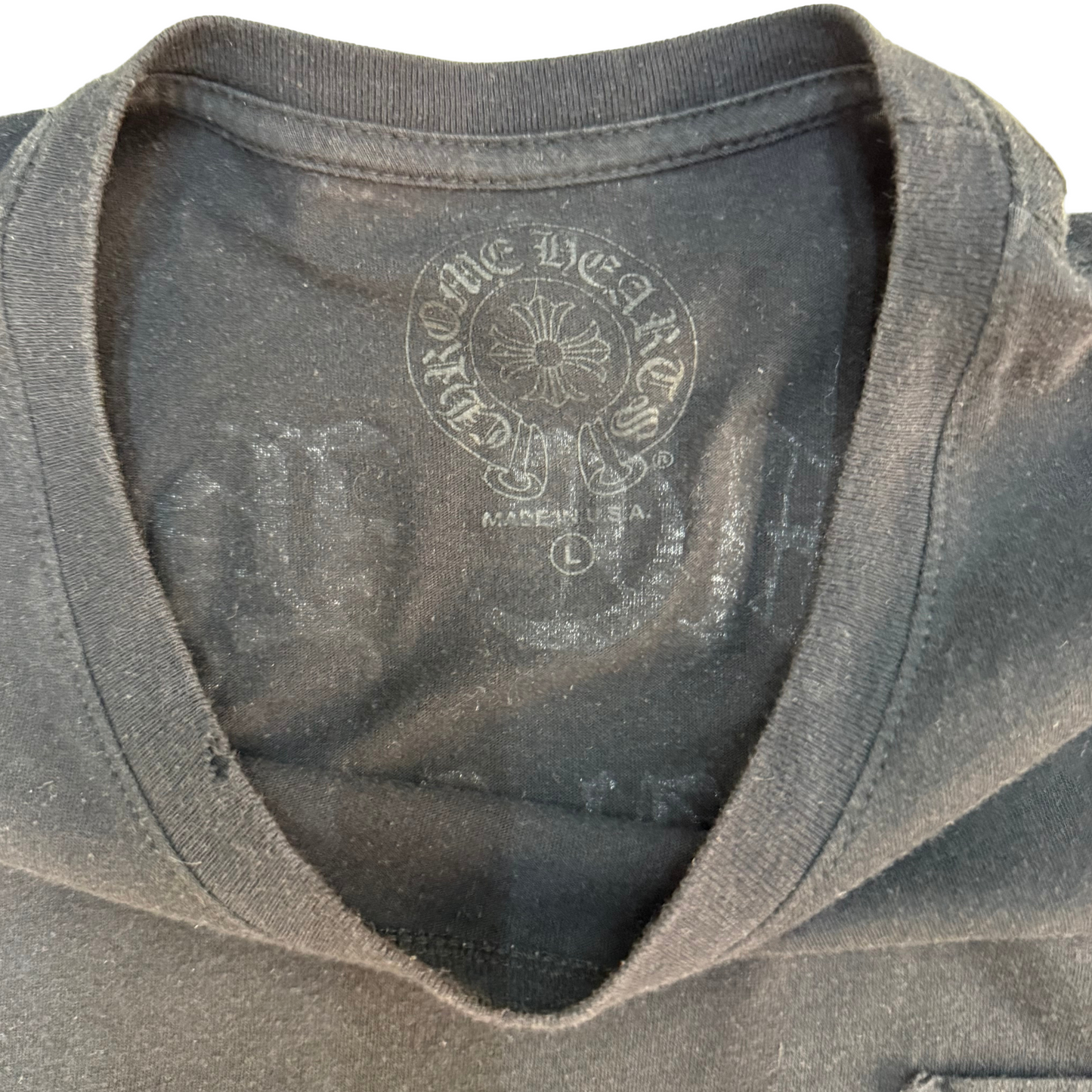 Chrome Hearts pocket logo USA short sleeve tshirt black