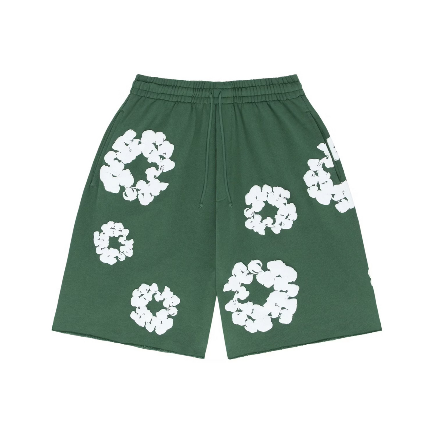 Denim Tears Mono Cotton Wreath Sweat Shorts green