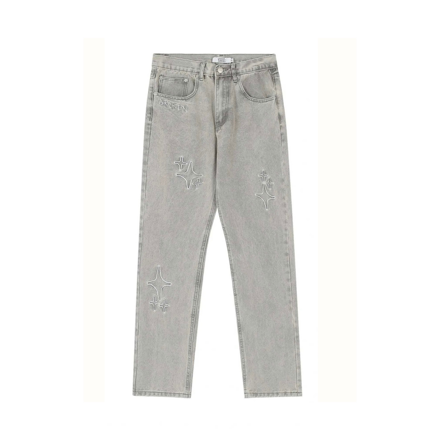 Broken Planet Broken Stars Grey Jeans