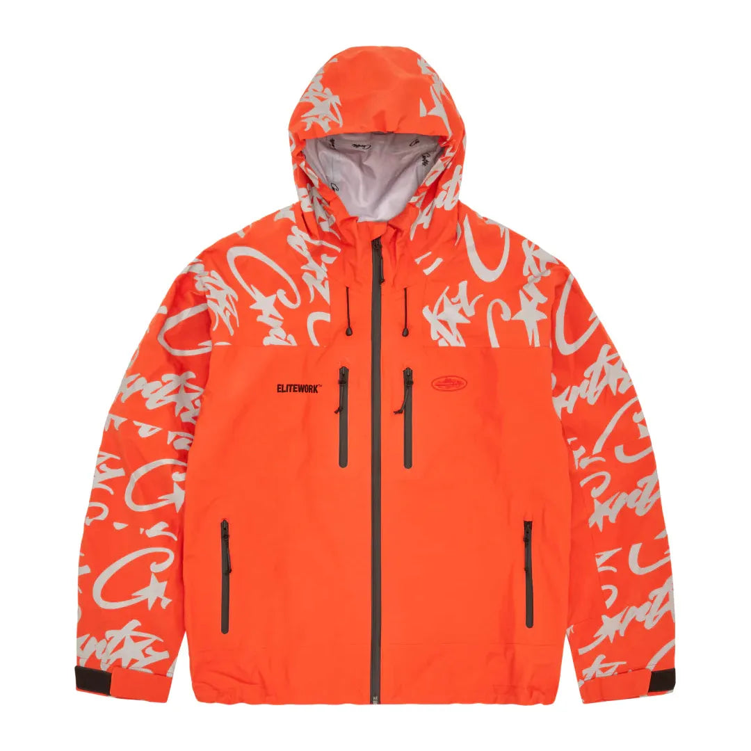 Corteiz Elitework Waterproof Shell Jacket 'Orange'