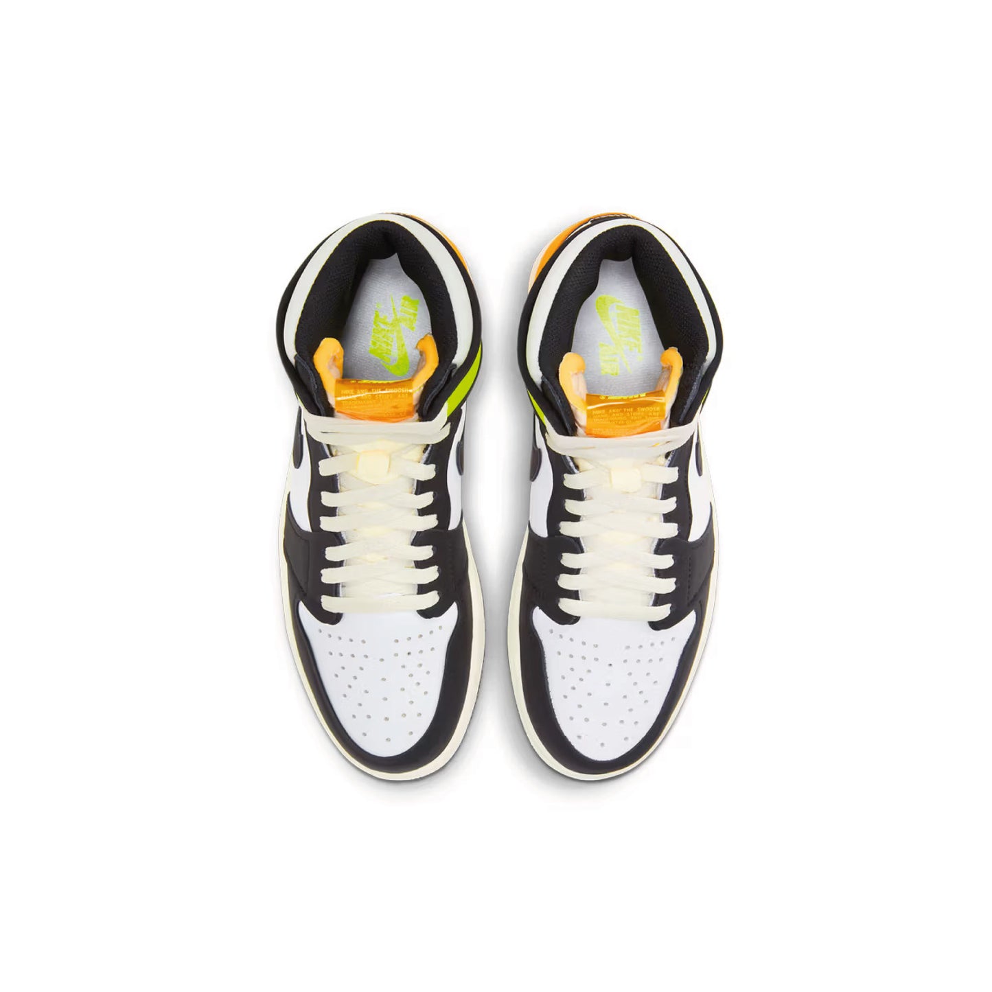 Jordan 1 Retro High White Black Volt University Gold