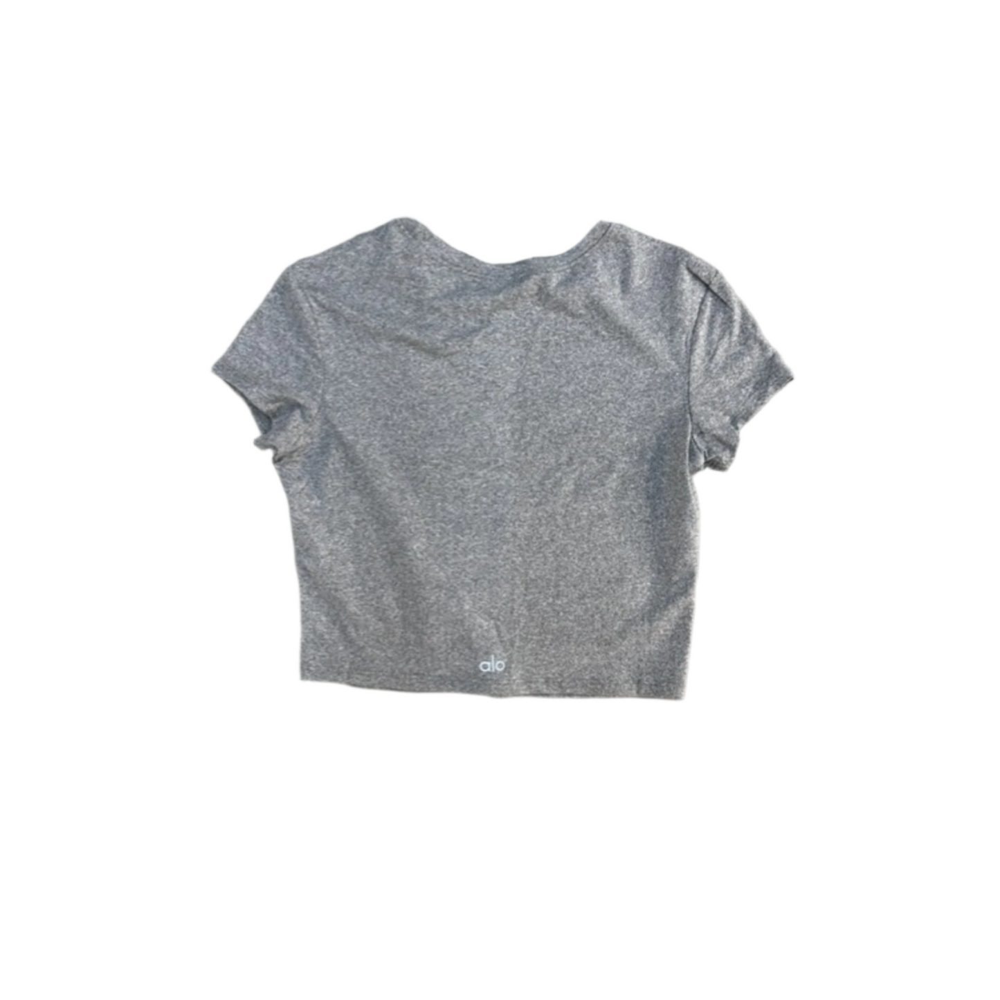 Alo alosoft crop finesse short sleeve grey