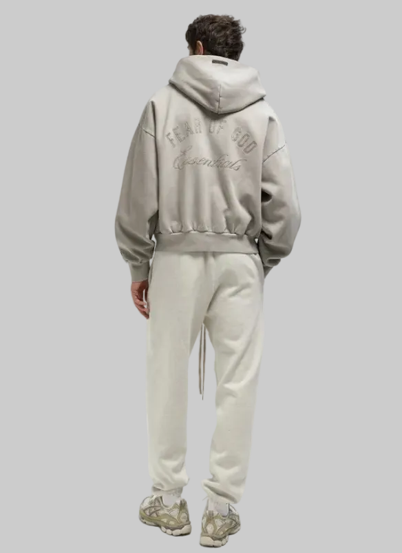 Fear of God Essentials Μαύρο Φούτερ με Φερμουάρ