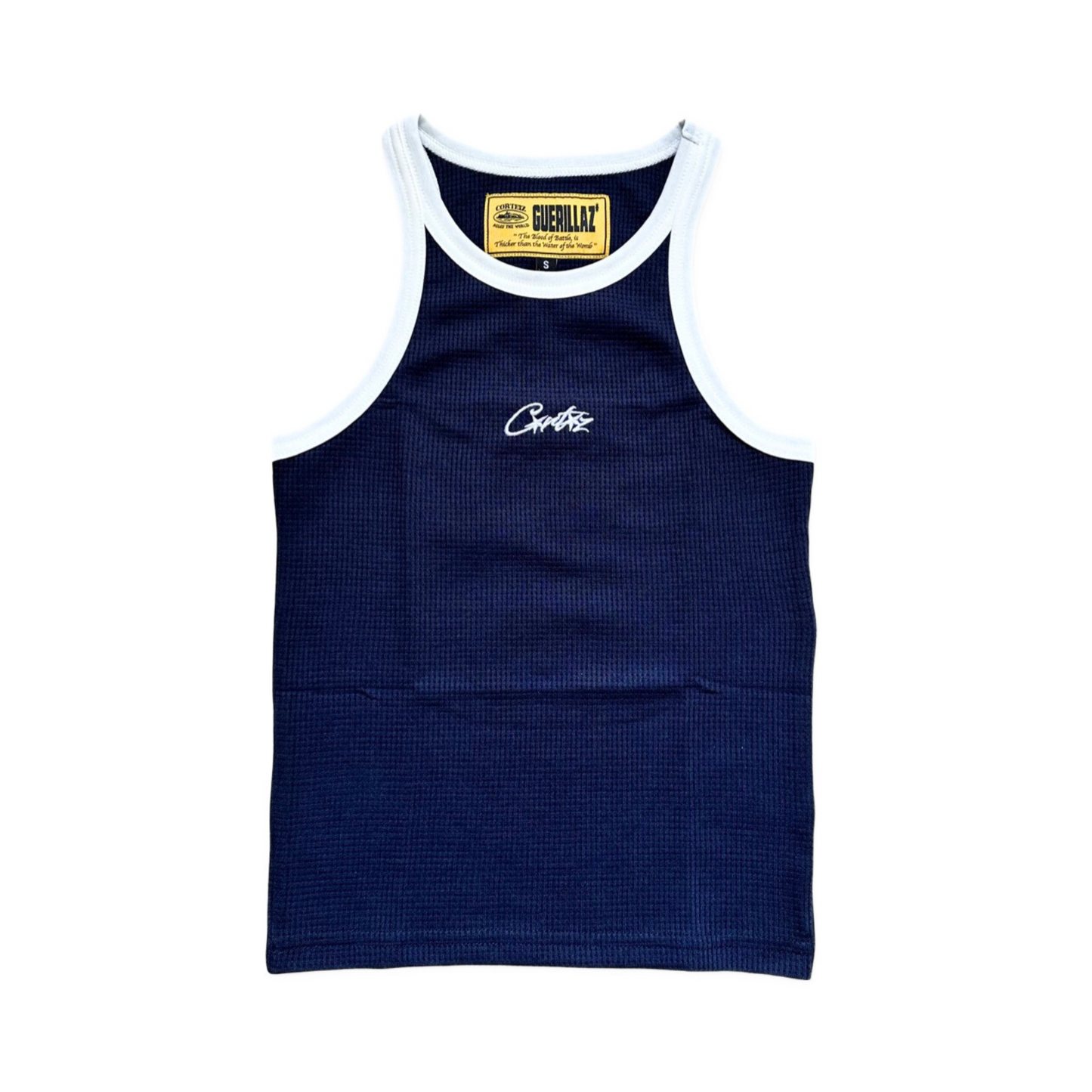 Corteiz Womens Allstarz Contrast Tank Top 'Navy'