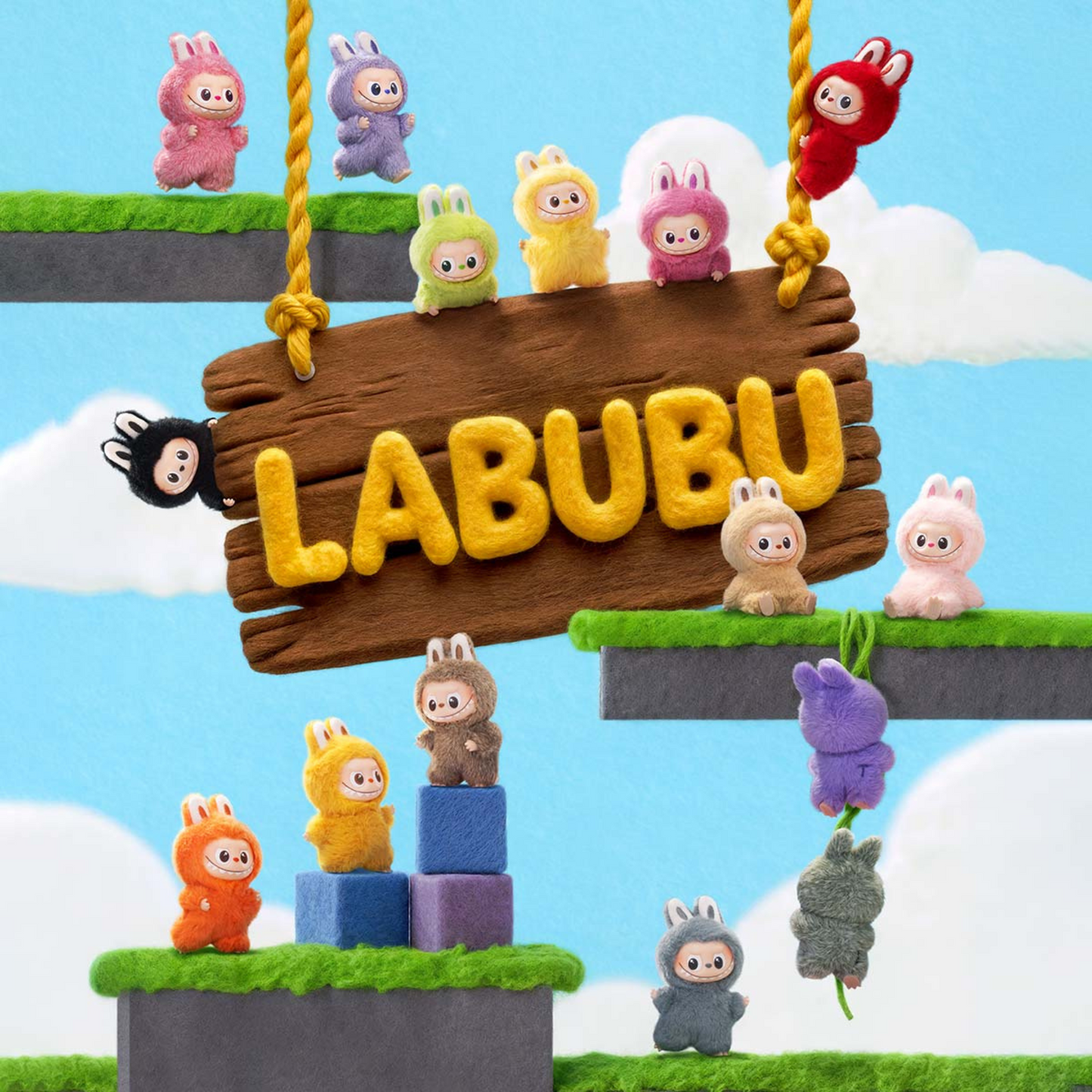 Pop Mart Labubu The Monsters Pin for Love Series Vinyl Plush Pendant (A-N) Single Blind Box