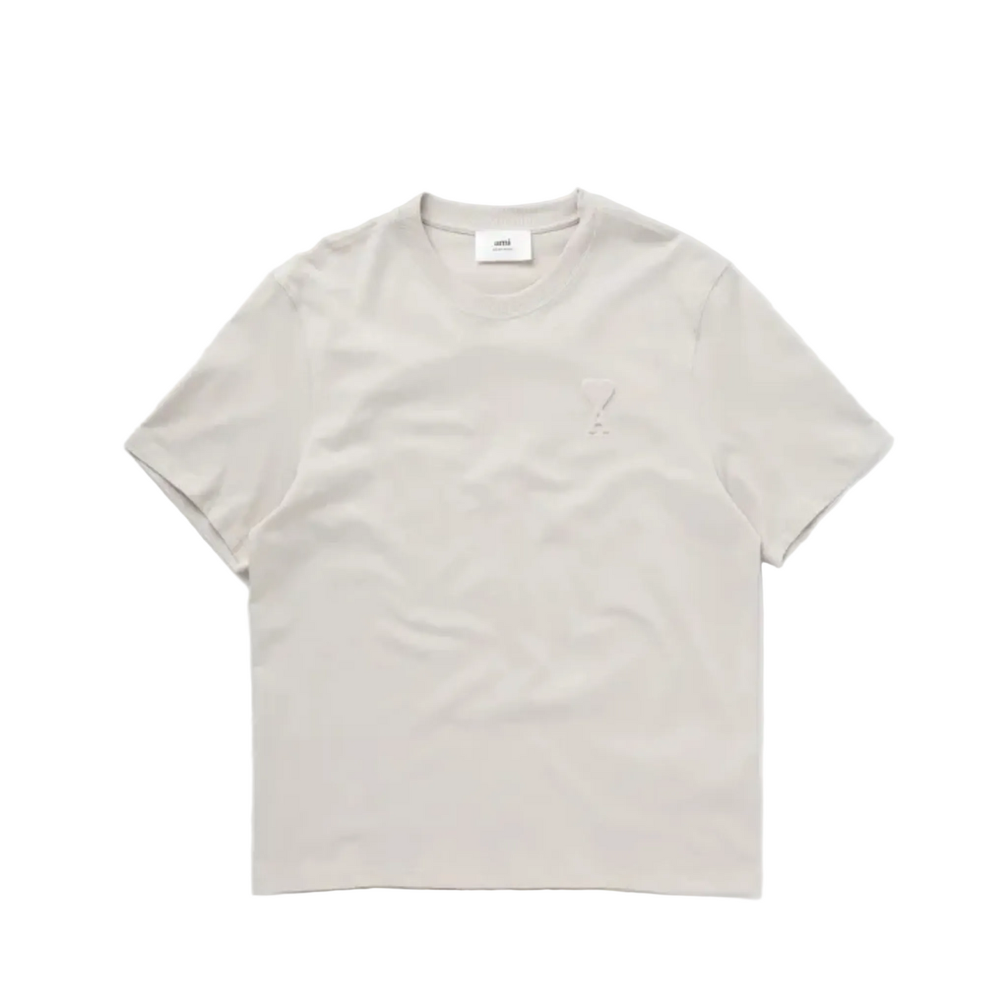 Ami De Coeur Embossed Logo T-Shirt Beige