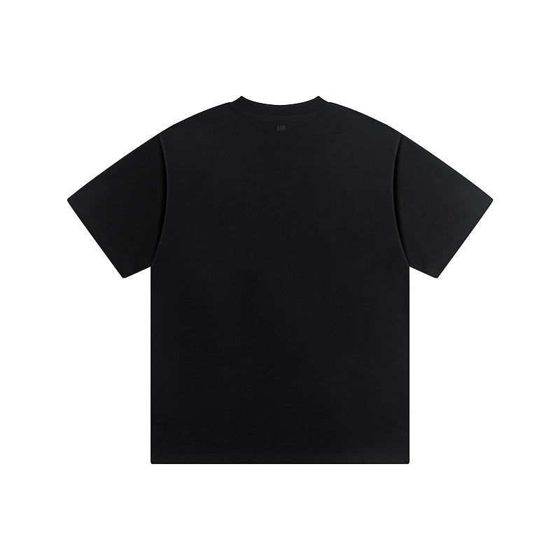 AMI Paris de Coeur logo-embroidered T-shirt Black