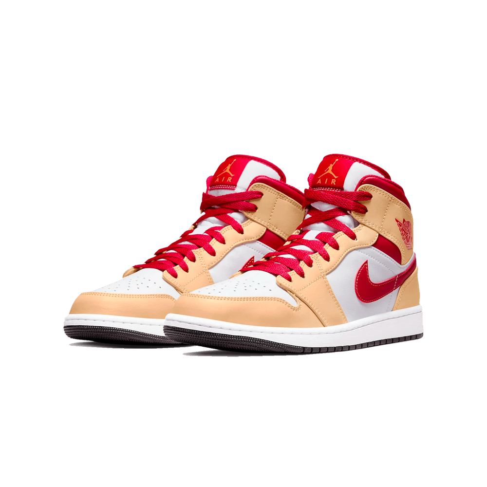 Air Jordan 1 Mid Beige White Red - 48h