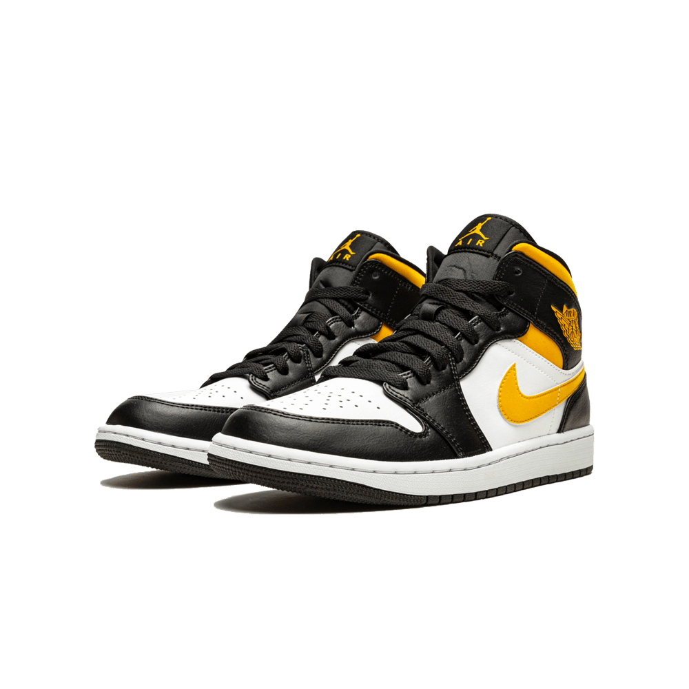 Air Jordan 1 Mid White Pollen Black