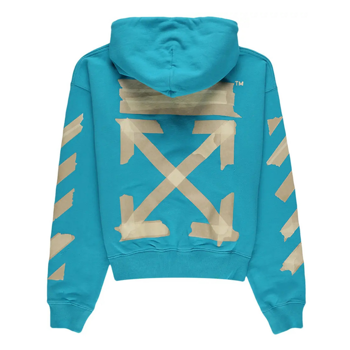 Off-White Tape Arrows Ov Hoodie 'Petrol Blue'