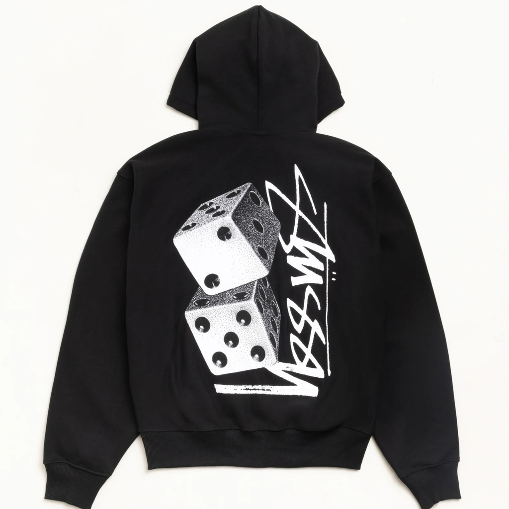 Stussy Black Tall Dice Zip Hood