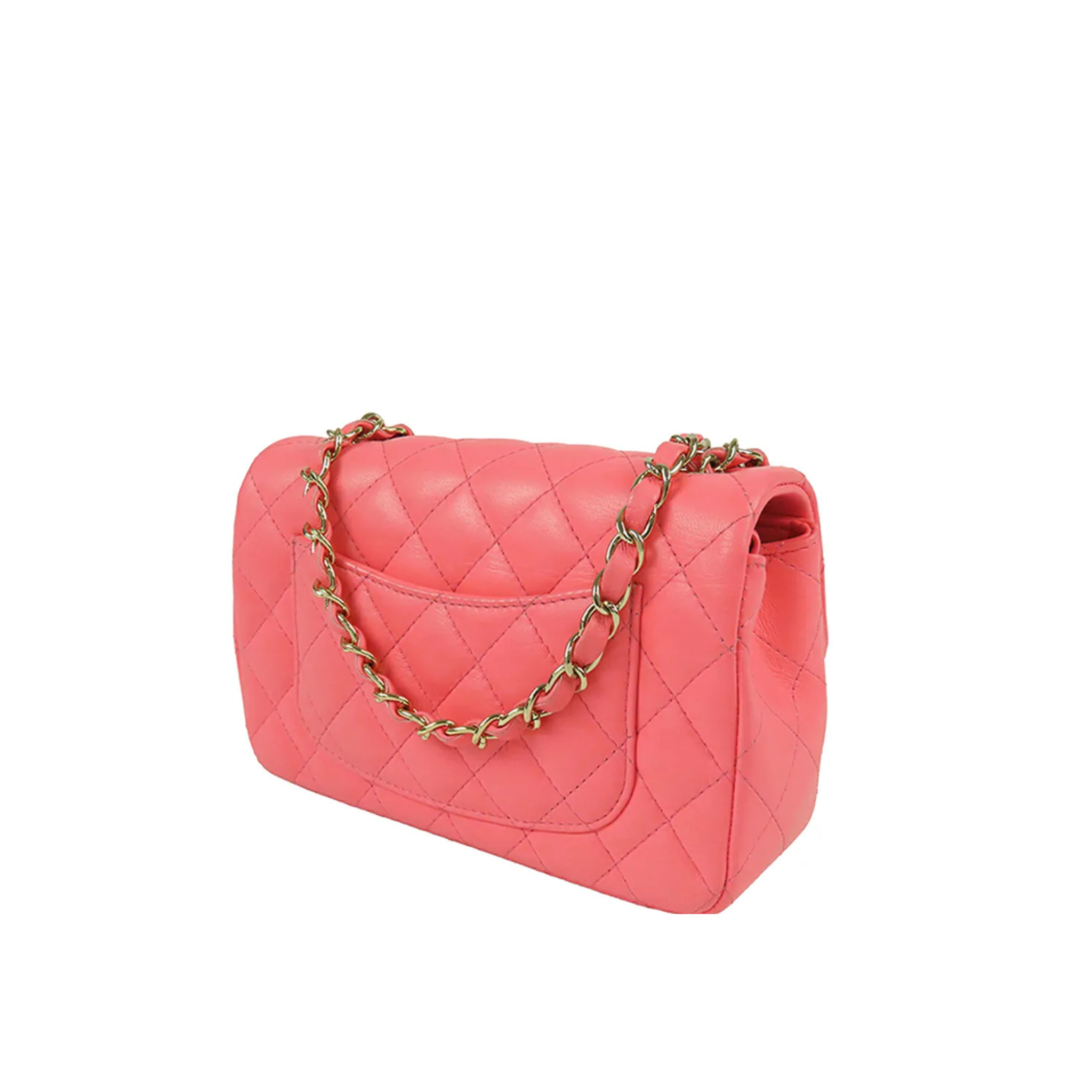 Chanel Lambksin Medium - Pink Coral