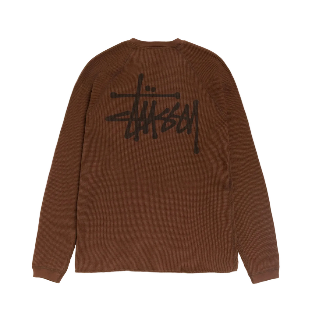 Stussy Brown Raglan Thermal Basic Stock