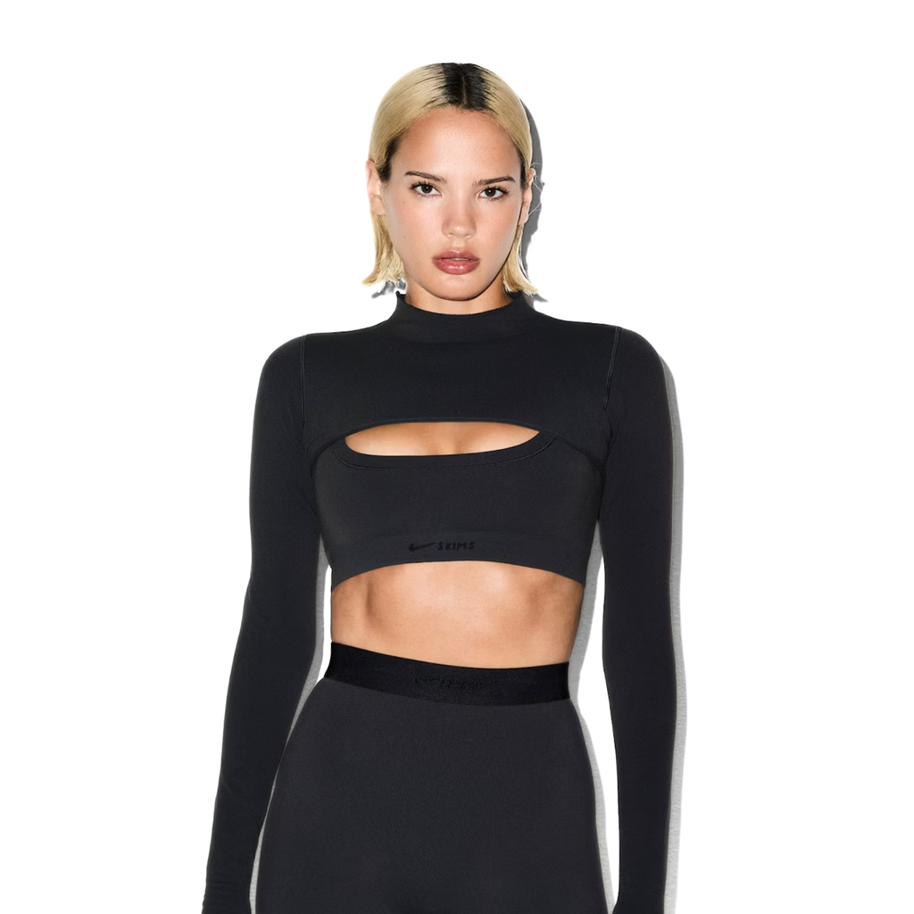 NikeSKIMS Vintage Seamless Shrug Obsidian