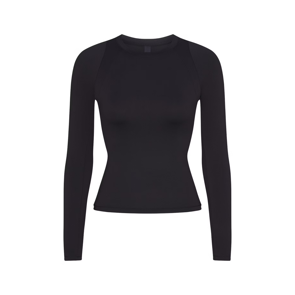 NikeSKIMS Long Sleeve Crew Neck Top - Obsidian