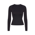 NikeSKIMS Long Sleeve Crew Neck Top - Obsidian