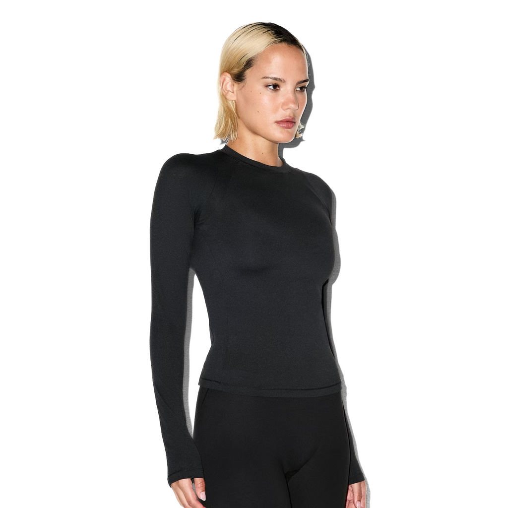 NikeSKIMS Long Sleeve Crew Neck Top - Obsidian