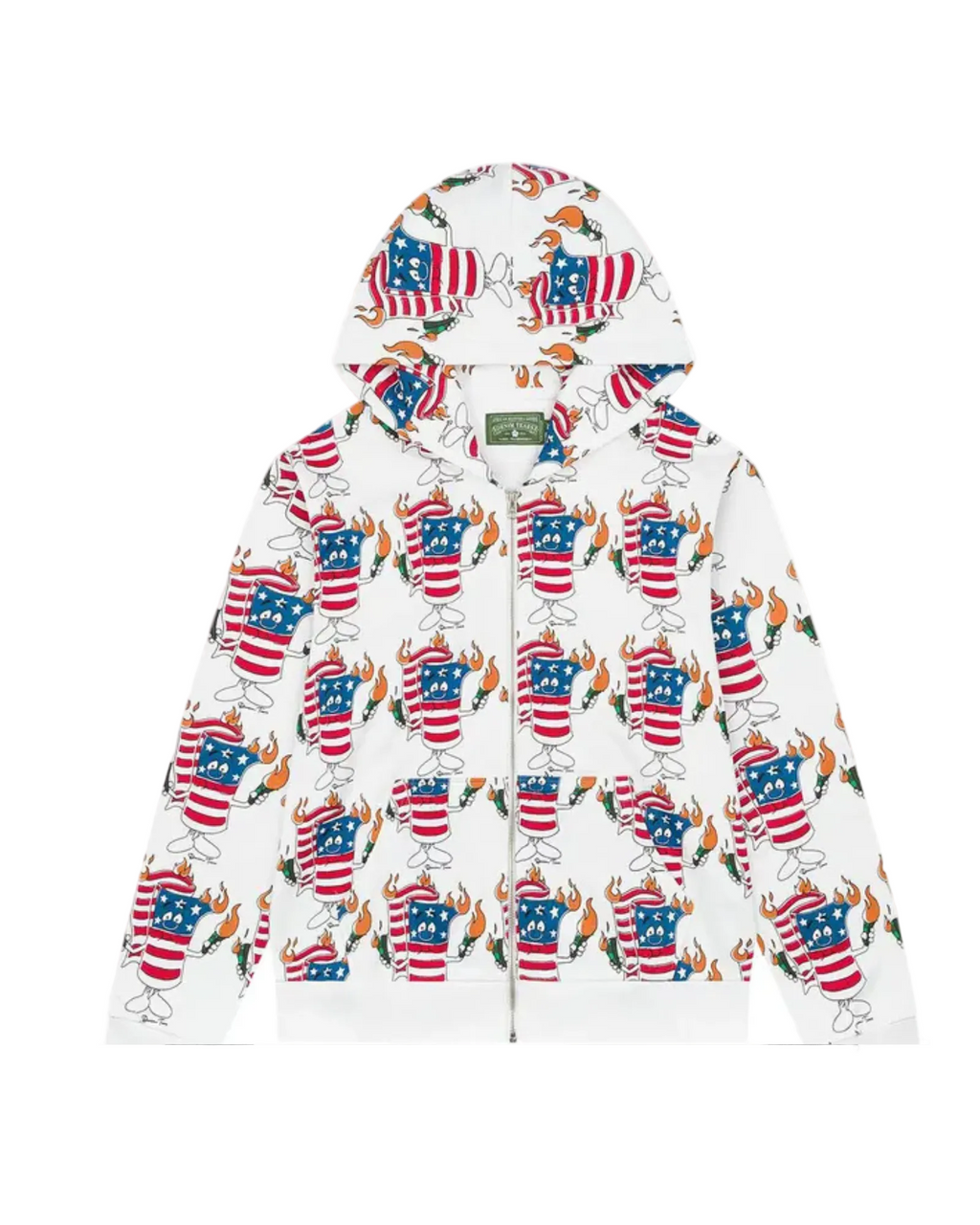 Denim Tears Firecracker Zip Hoodie 'White'