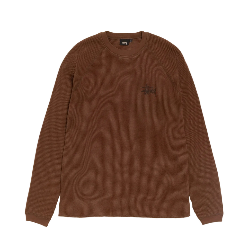 Stussy Brown Raglan Thermal Basic Stock