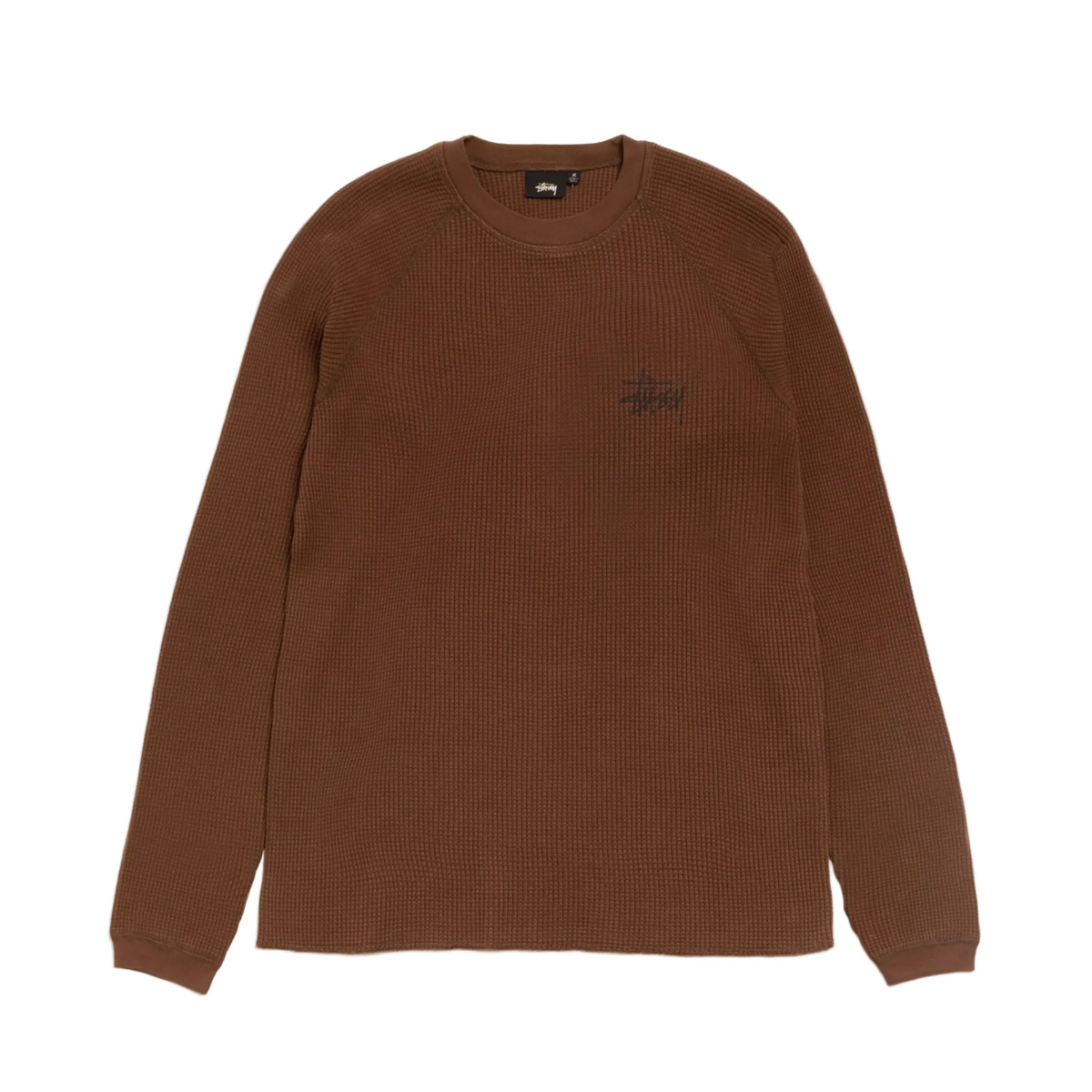 Stussy Brown Raglan Thermal Basic Stock